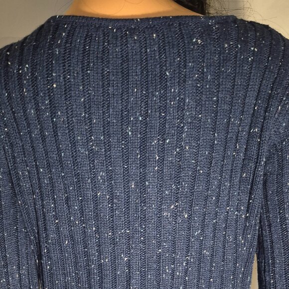 HANNAH Acrylic sweater, Turquoise with white specks in size LG. - Picture 9 of 16